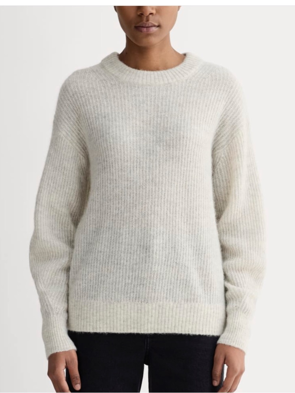 Everlane THE COCOON CREW IN ALPACA in Almond